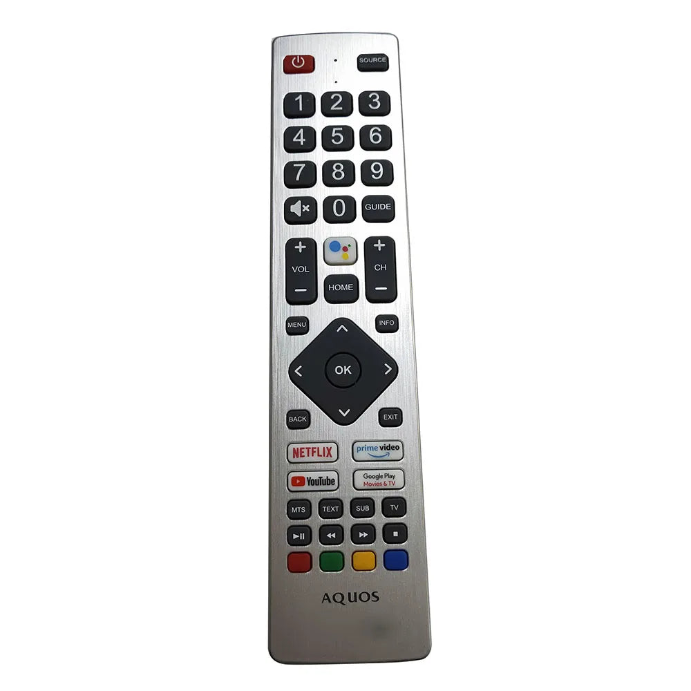 Voice TV Remote Control for Sharp Android TV Models LC-55CUF8462ES, 40BL5EA, 55BL2EA & More