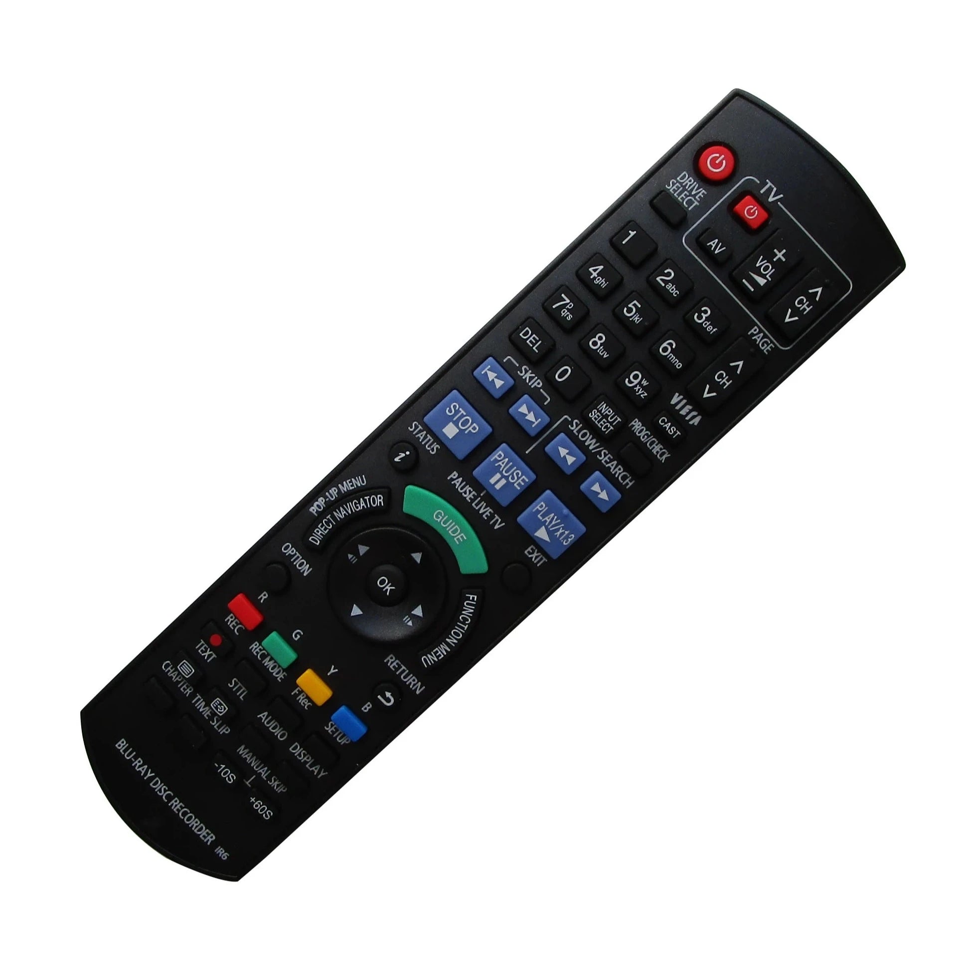 Remote for Panasonic DMR-HWT250 DMR-HW220EBK N2QAYB000756 N2QAYB000613 Blu-ray Disc HDD DVD Recorder