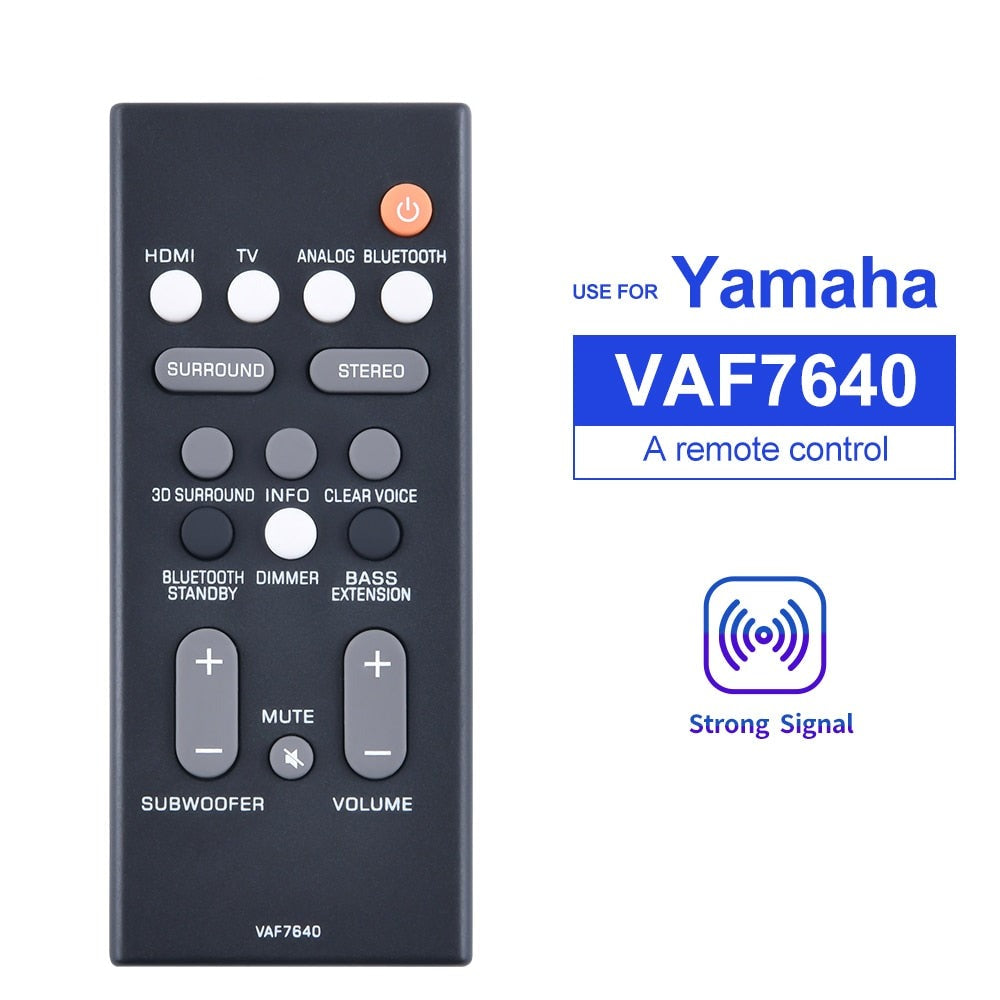 Remote for Yamaha FSR78 VAF7640 VAH0130 YAS-106 YAS-207 ATS-1060 YAS-107 ATS-1070 Speaker Soundbar