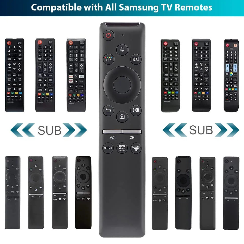 BN59-01330B Voice Remote for Samsung Smart TV LED QLED 4K 8K UHD HDR Curved with Netflix & Prime