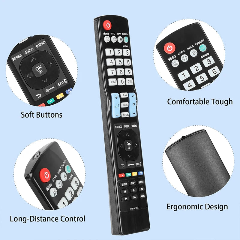 AKB73615312 Remote for LG TV – Compatible with 32LD350C, 42LS5650, 50PA4500, 55LS5600, and More