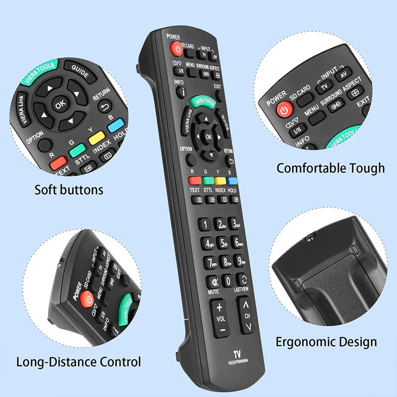 N2QAYB000604 Replacement Remote Control for Panasonic TV Models TH-L32C30A TH-L32X30A TH-P50X30A