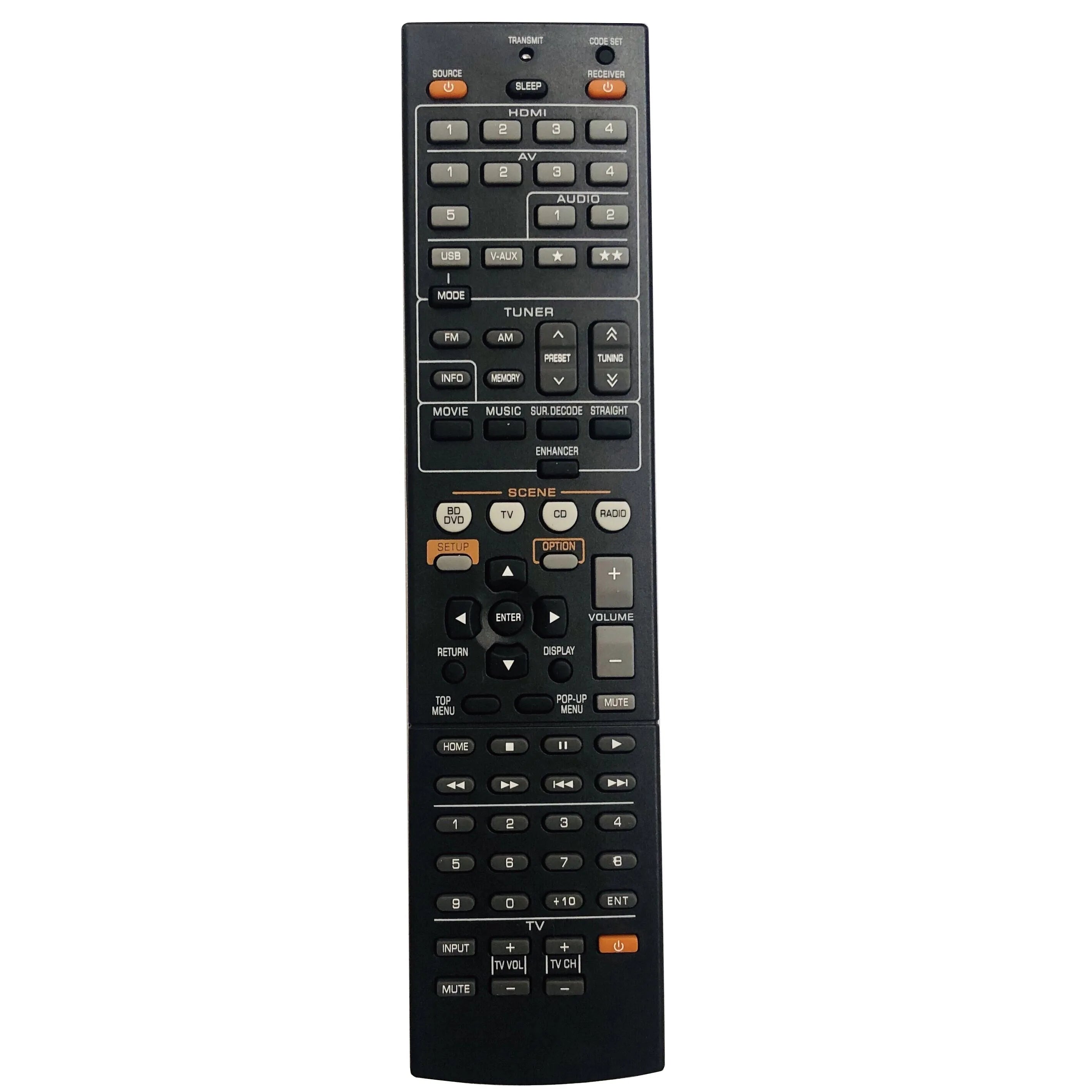 Remote for Yamaha RAV436 RX-A710 RX-V671 HTR-8063 7.1-Channel AV Receiver Replacement Control