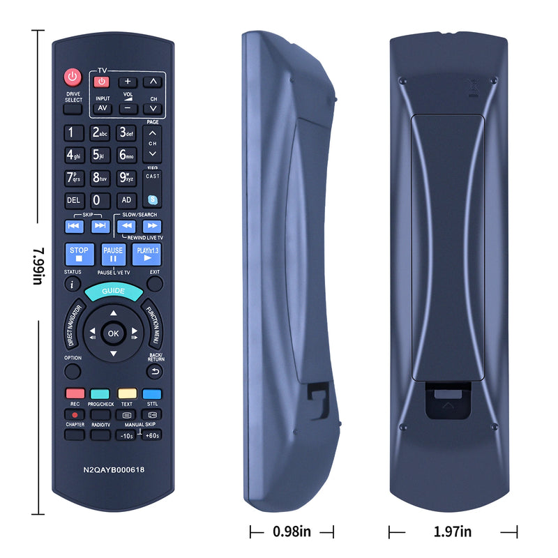 Panasonic N2QAYB000618 Genuine HDD DVD IR6 Recorder Remote Control