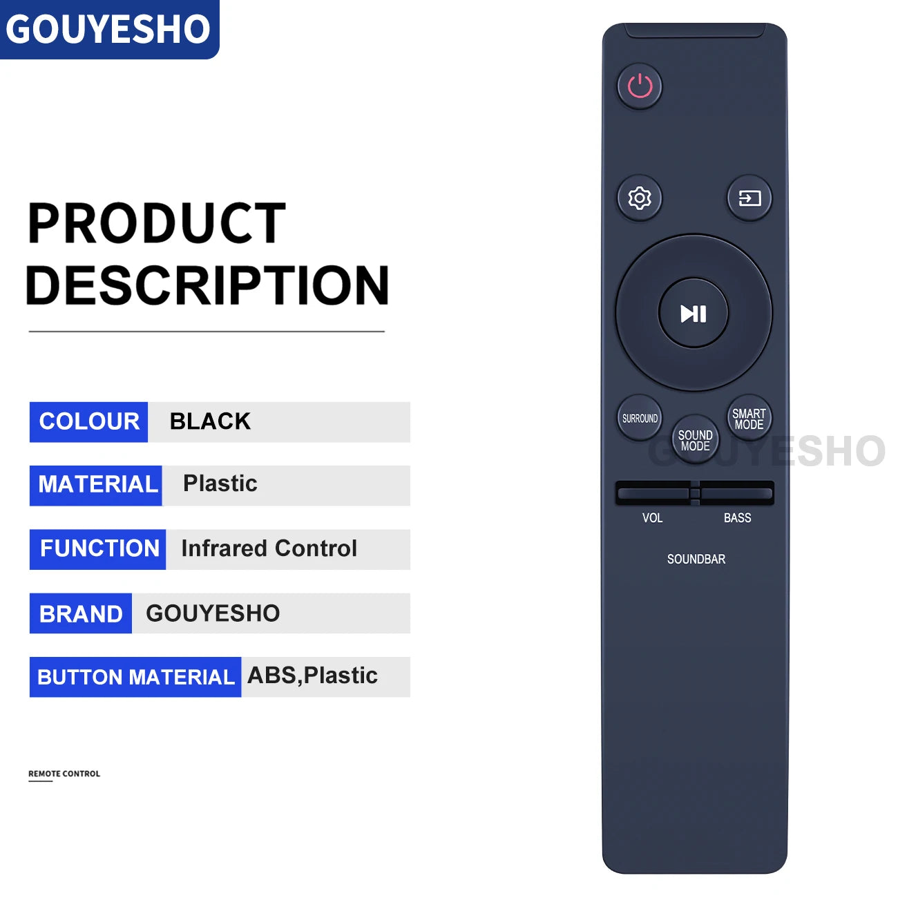 AH59-02759A Remote Control for Samsung Soundbar HW-MS650 HW-MS651 HW-MS550 HW-MS551