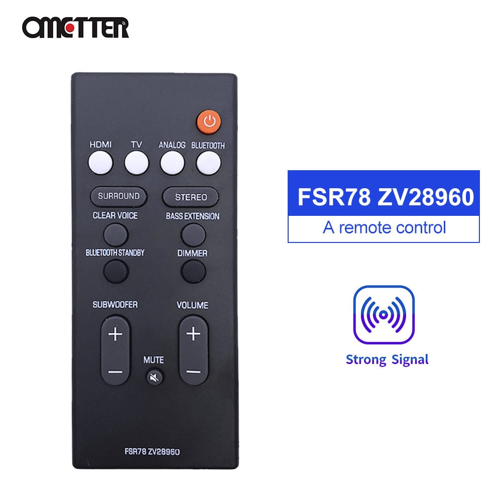 Remote for Yamaha FSR78 VAF7640 VAH0130 YAS-106 YAS-207 ATS-1060 YAS-107 ATS-1070 Speaker Soundbar