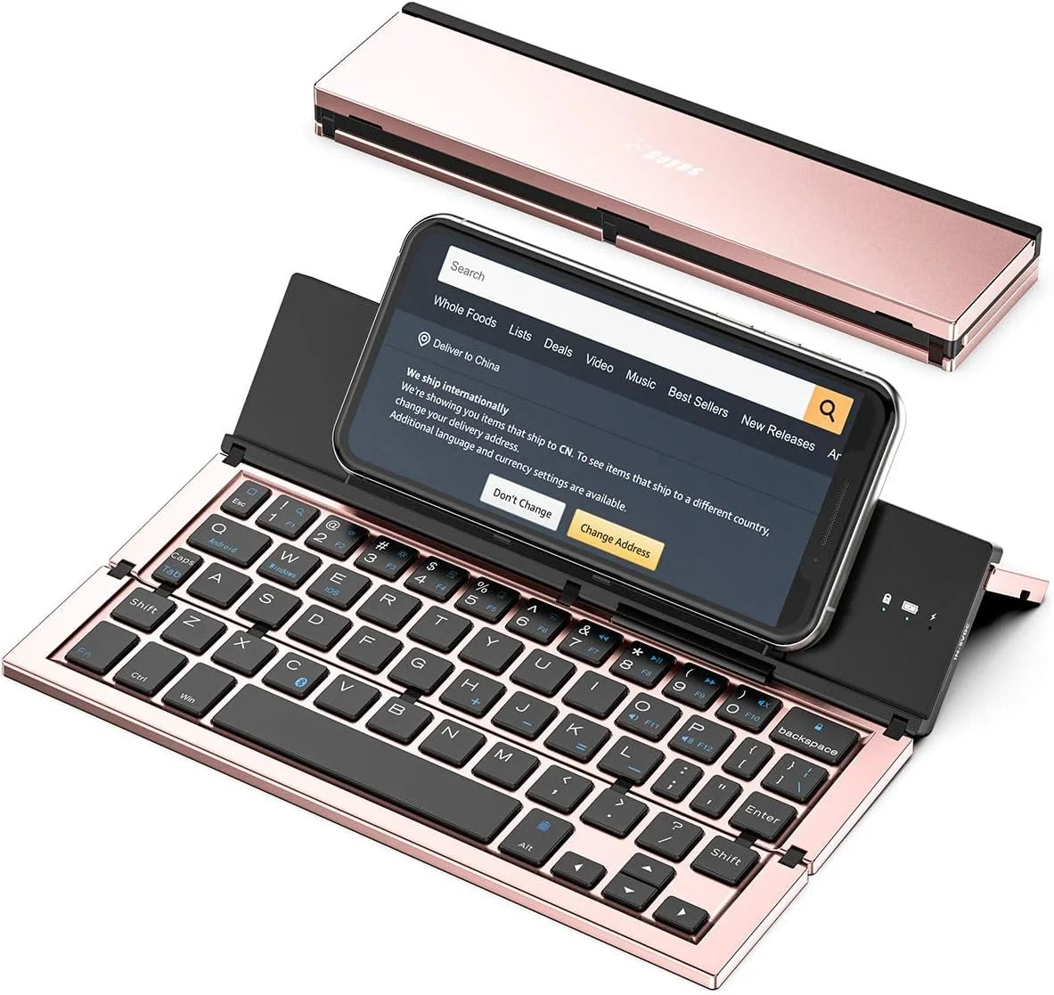 MOFii Folding Bluetooth Keyboard | Portable Tri-Fold Travel Keyboard for iPhone, iPad & Tablets