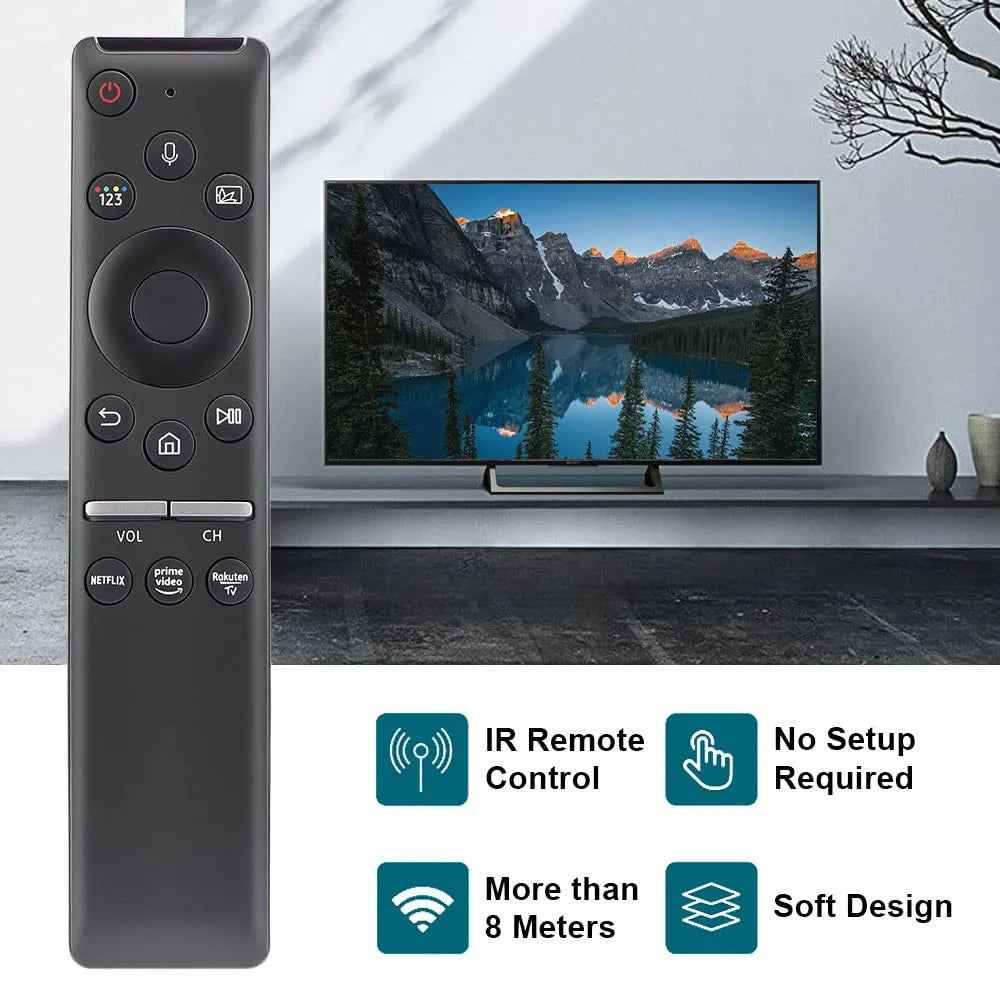 BN59-01330B Voice Remote for Samsung Smart TV LED QLED 4K 8K UHD HDR Curved with Netflix & Prime