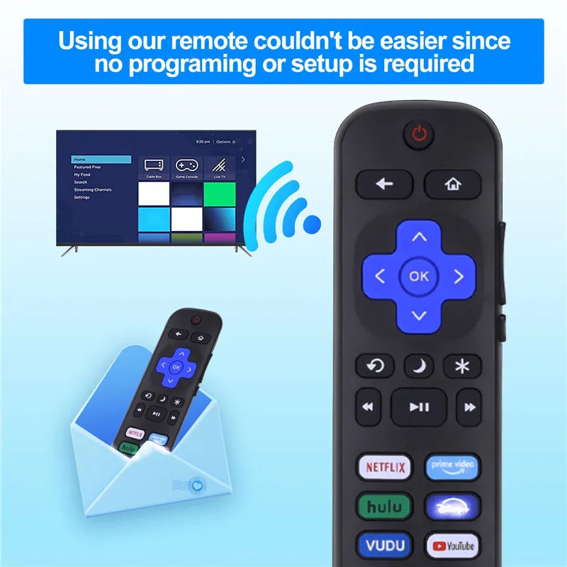 Universal TV Remote for Roku for TCL/Hisense/Insignia/Element/Westinghouse/Hitachi LCD TV Television