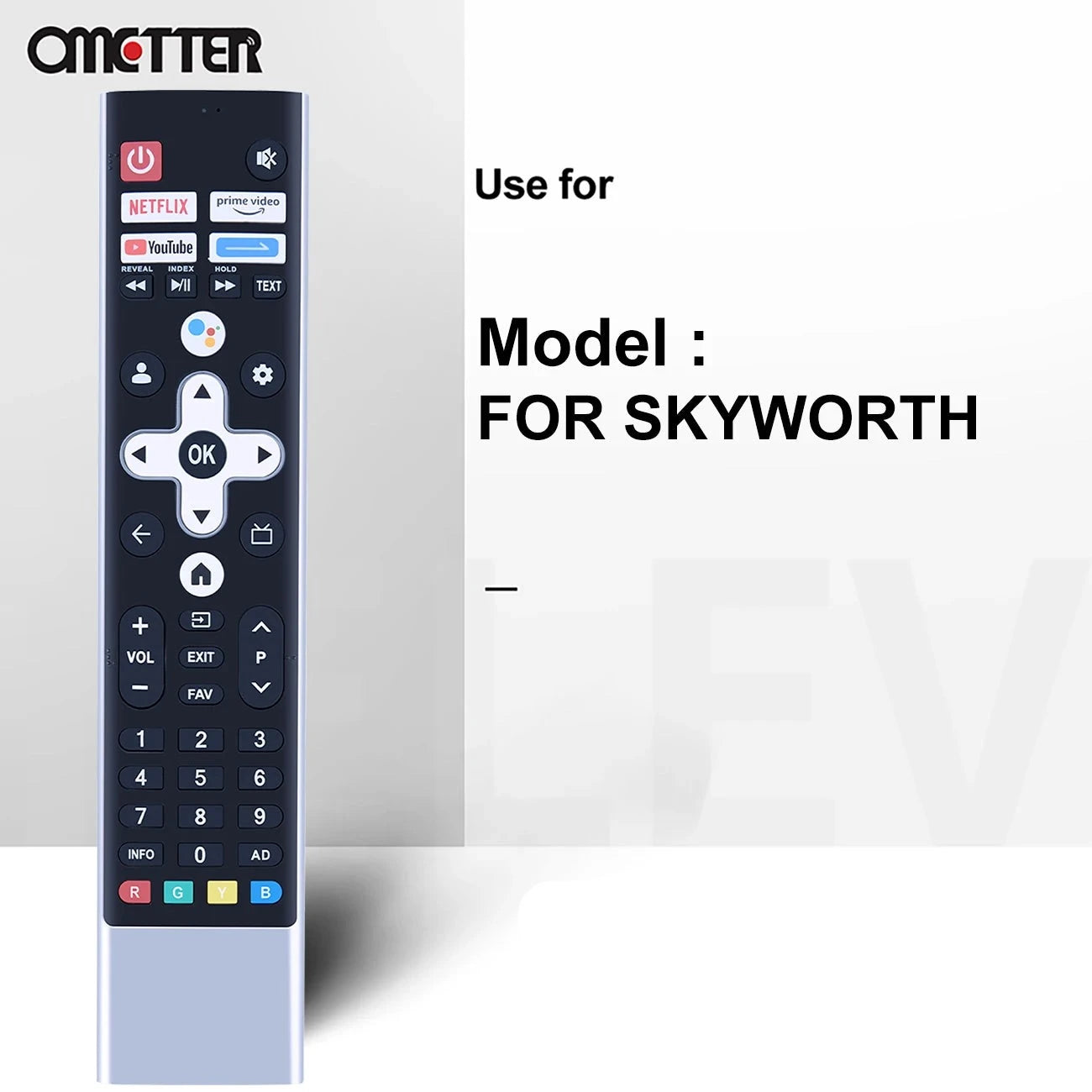 Voice Remote Control for Skyworth METZ Blaupunkt 55 Inches QLED TV 55QD7020