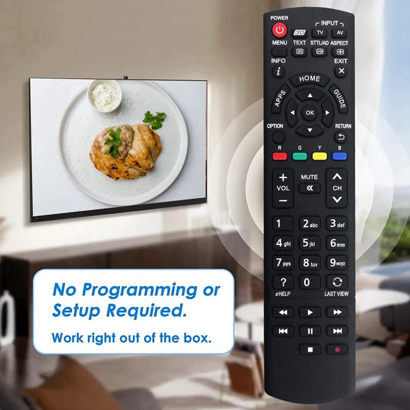 Remote Control N2QAYB000933 for Panasonic TV Models TH-60AS700A, TH55AX670A, TH60AS740A, TH-55AS670Z