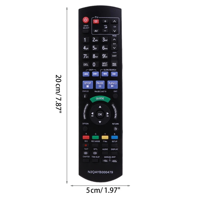 BluRay IR6 Remote for Panasonic DVD Player Applicable N2QAYB000479 N2QAYB000475 DMRBW780GL DMR-BW780