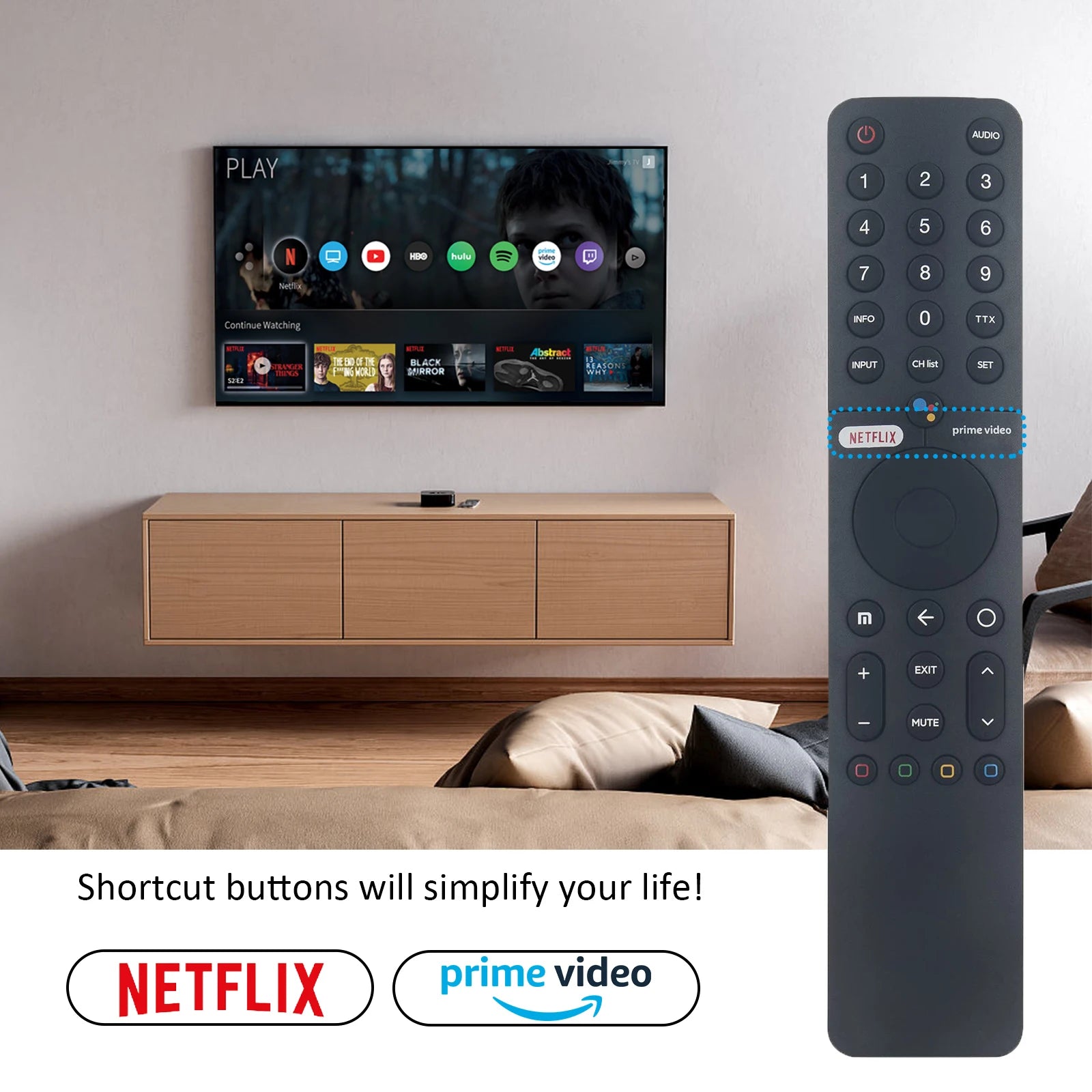 XMRM-19 Bluetooth Voice Remote Control for Xiaomi Mi TV P1 Q1 Smart TVs L32M6-6AEU L43M6-6AEU