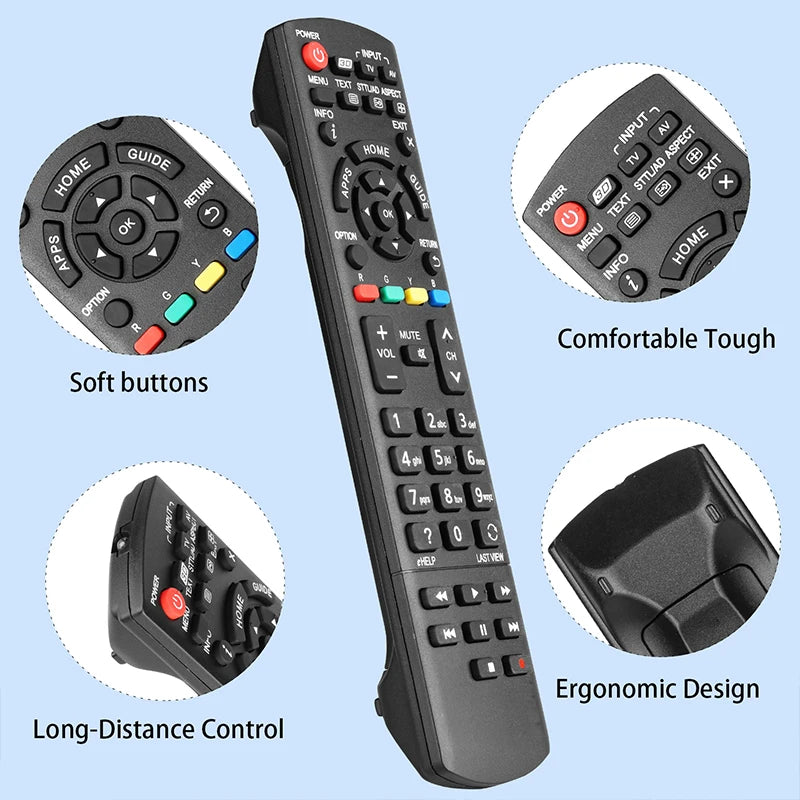 N2QAYB000933 Remote Control for Panasonic TV Models TH-42AS700A TH-50AS700Z TH-55AS670A TH-60AS700A