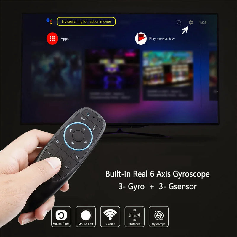 G10S G10SPRO G10BTS G10SPROBT Air Mouse Voice Remote Control 2.4G Wireless Gyroscope IR Learning