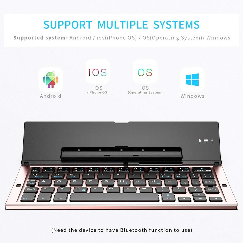 MOFii Folding Bluetooth Keyboard | Portable Tri-Fold Travel Keyboard for iPhone, iPad & Tablets