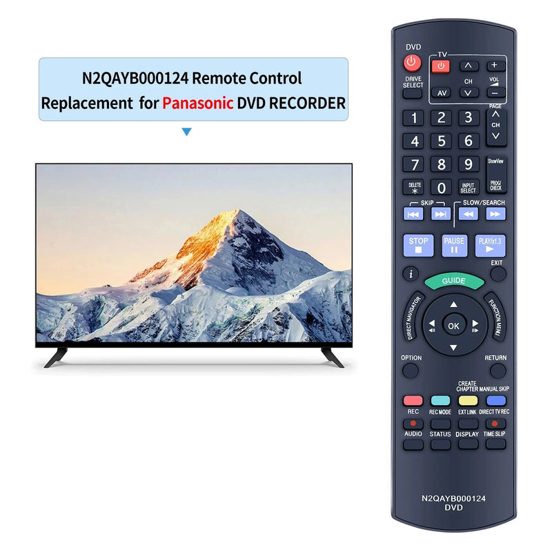 N2QAYB000124 Remote Control for Panasonic DVD Recorder DMR-EH575 DMR-EH585