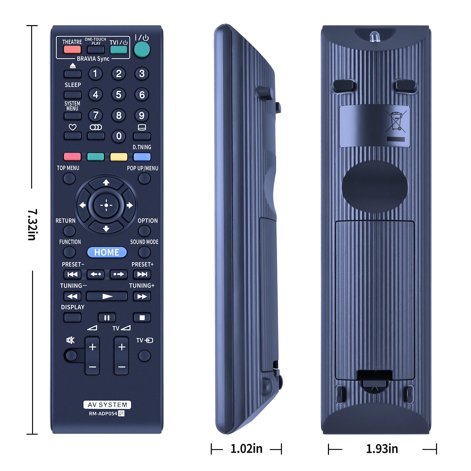 RM-ADP054 Remote Control for Sony Blu-ray Home Theater BDV-E370, BDV-E570, BDV-E870, BDV-E970W