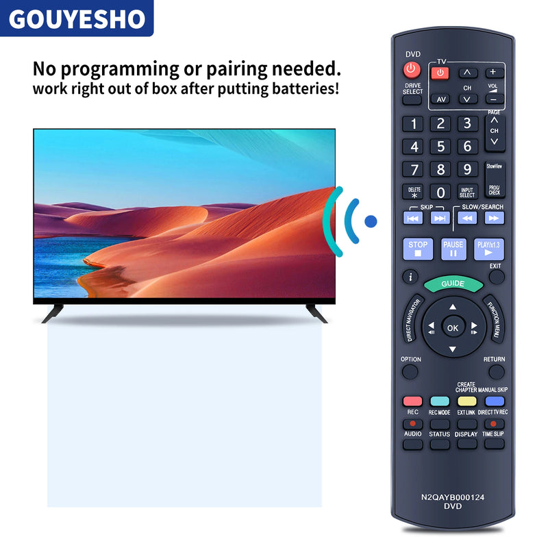 N2QAYB000124 Remote Control for Panasonic DVD Recorder DMR-EH575 DMR-EH585