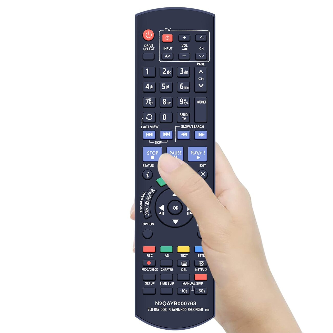 N2QAYB000763 Remote Control Replaced for Panasonic DMR-PWT420EB DMR-PWT530