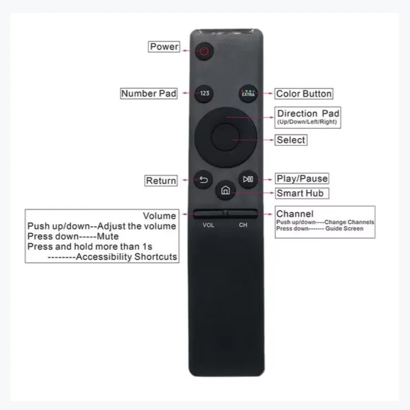 Bn59-01259B Bn59-01259D HD 4K Smart TV Remote Bn59-01259E Bn59-01258E Bn59-01260A Bn59-01266A