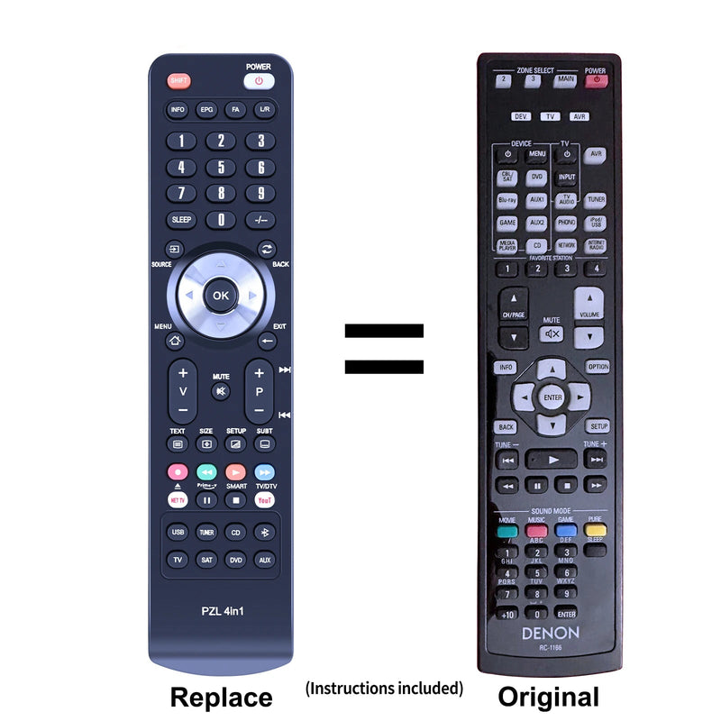 RC-1166 Replacement Remote Control for Denon Home Theater Receiver AVR3313CI: Reliable & Easy to Use