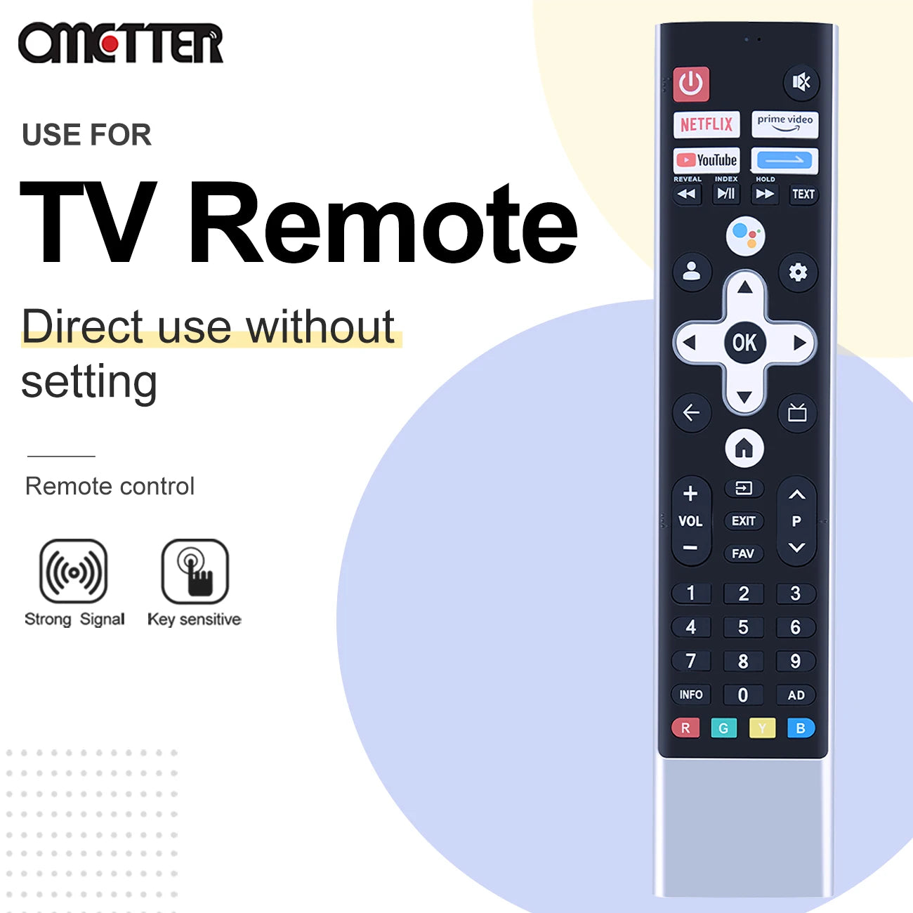 Voice Remote Control for Skyworth METZ Blaupunkt 55 Inches QLED TV 55QD7020