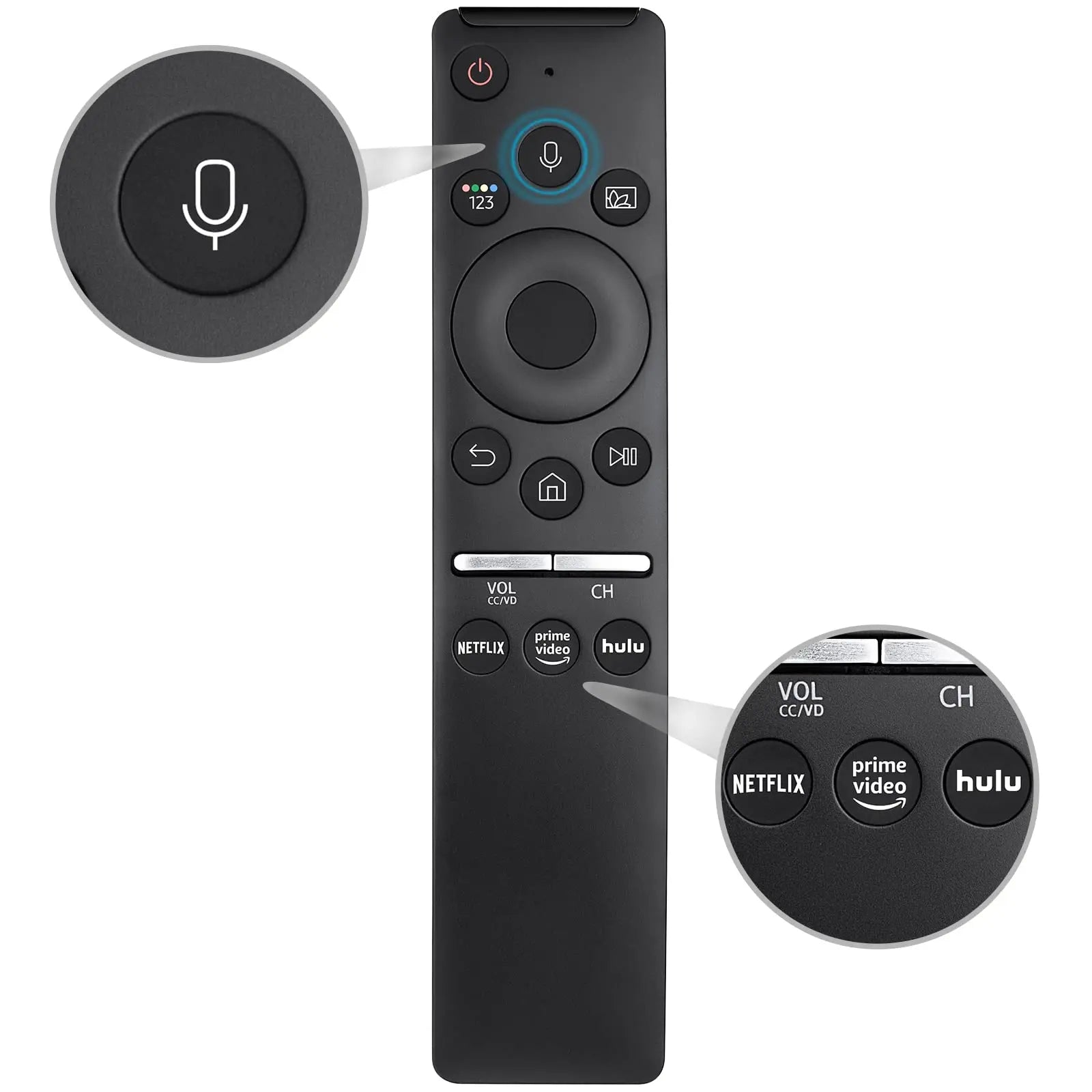 Universal Voice Remote Control Replacement Remote Compatible with Samsung Smart TV LED QLED 4K 8K