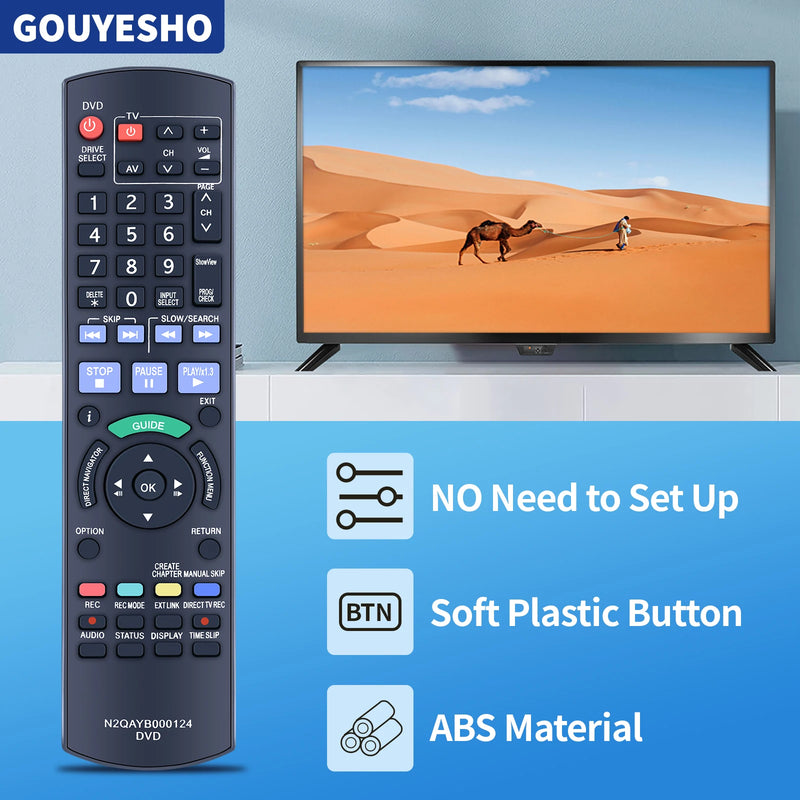 N2QAYB000124 Remote Control for Panasonic DVD Recorder DMR-EH575 DMR-EH585