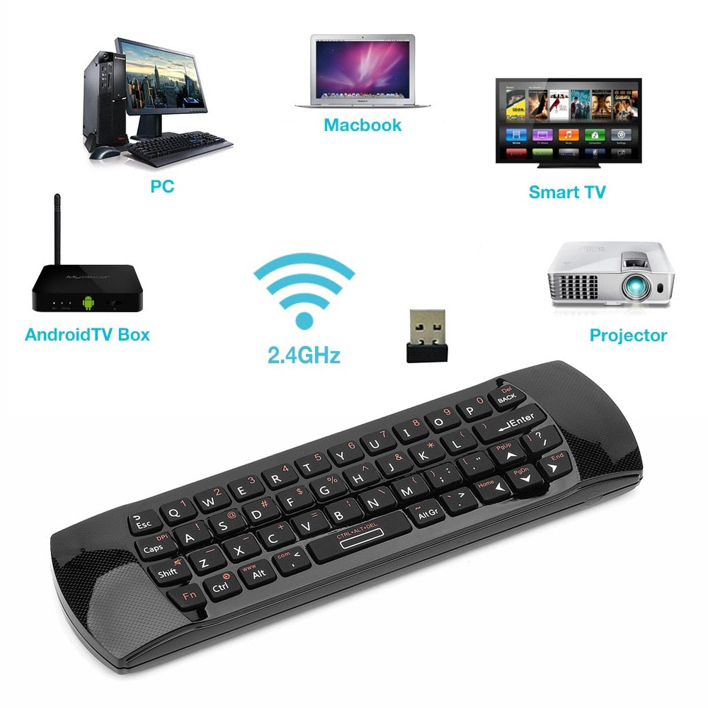 Rii i25 2.4G Mini Wirless Air Mouse Keyboard With IR Remote Control PC Teclado