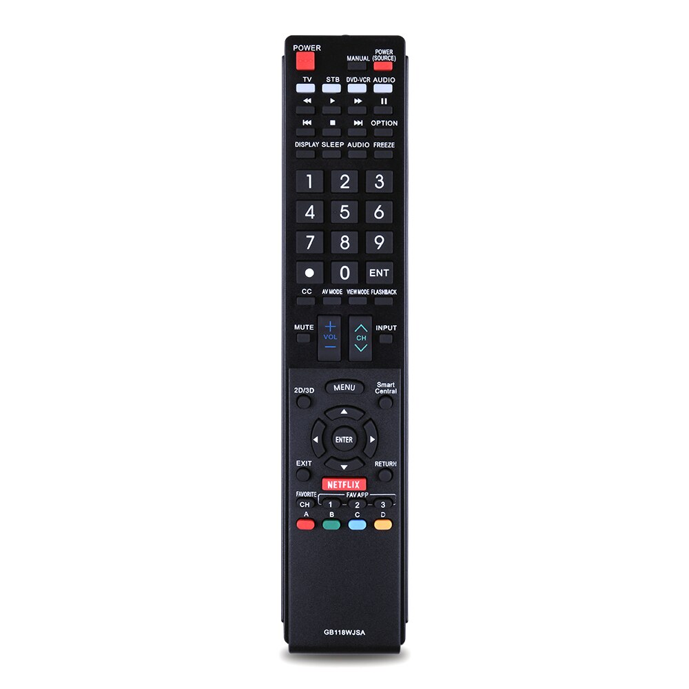 GB118WJSA for Sharp AQUOS TV Remote Control NETFLIX