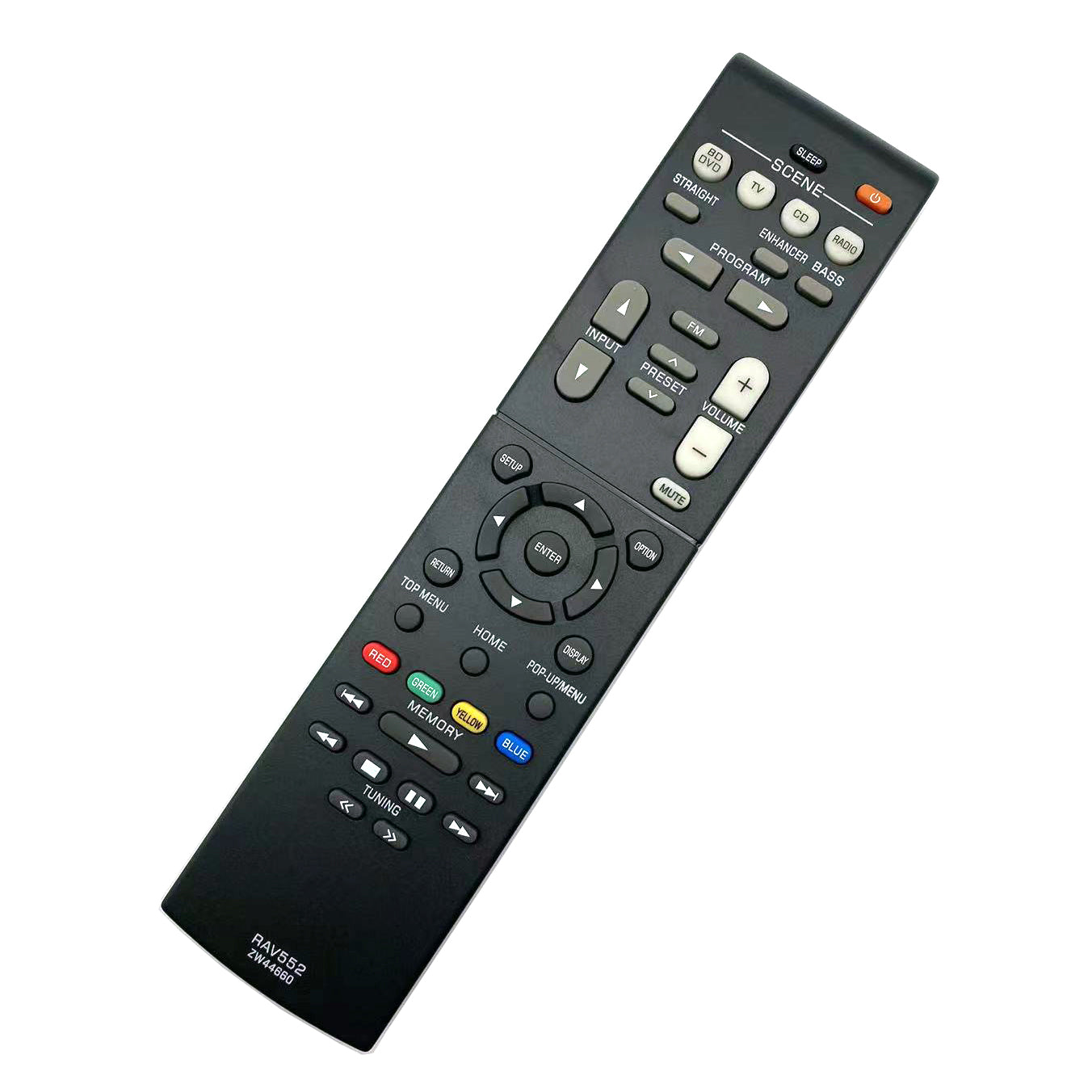 RAV552 ZW44660 Replaced Remote Control fit for Yamaha AV Receiver HTR-2071 RX-V283 RX-V283BL RAV532