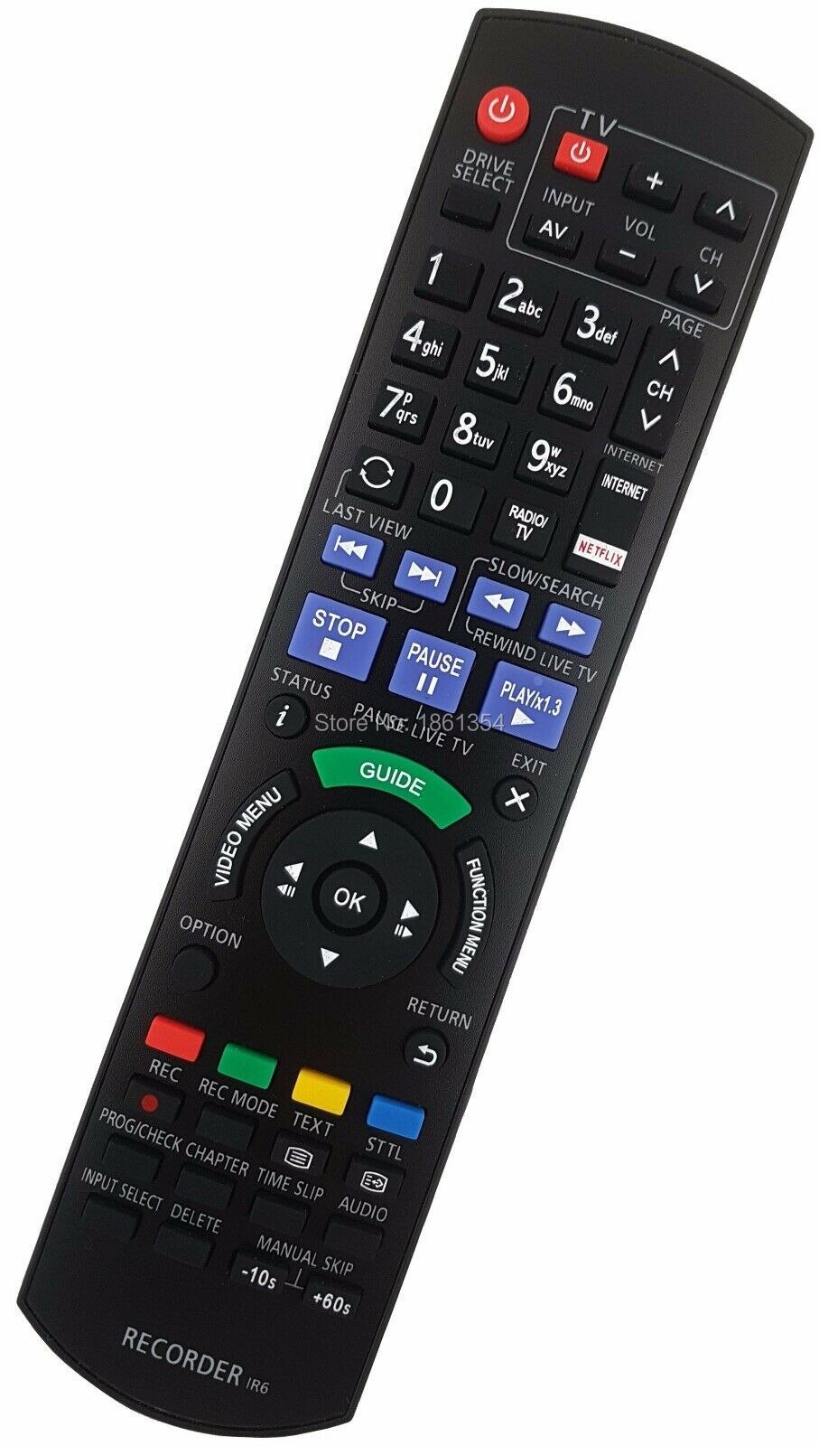 Remote Control for DMR-BWT850, DMR-HWT260, DMR-PWT560, DMR-BST755EG, DMR-BST850EG and DMR-BST855EG