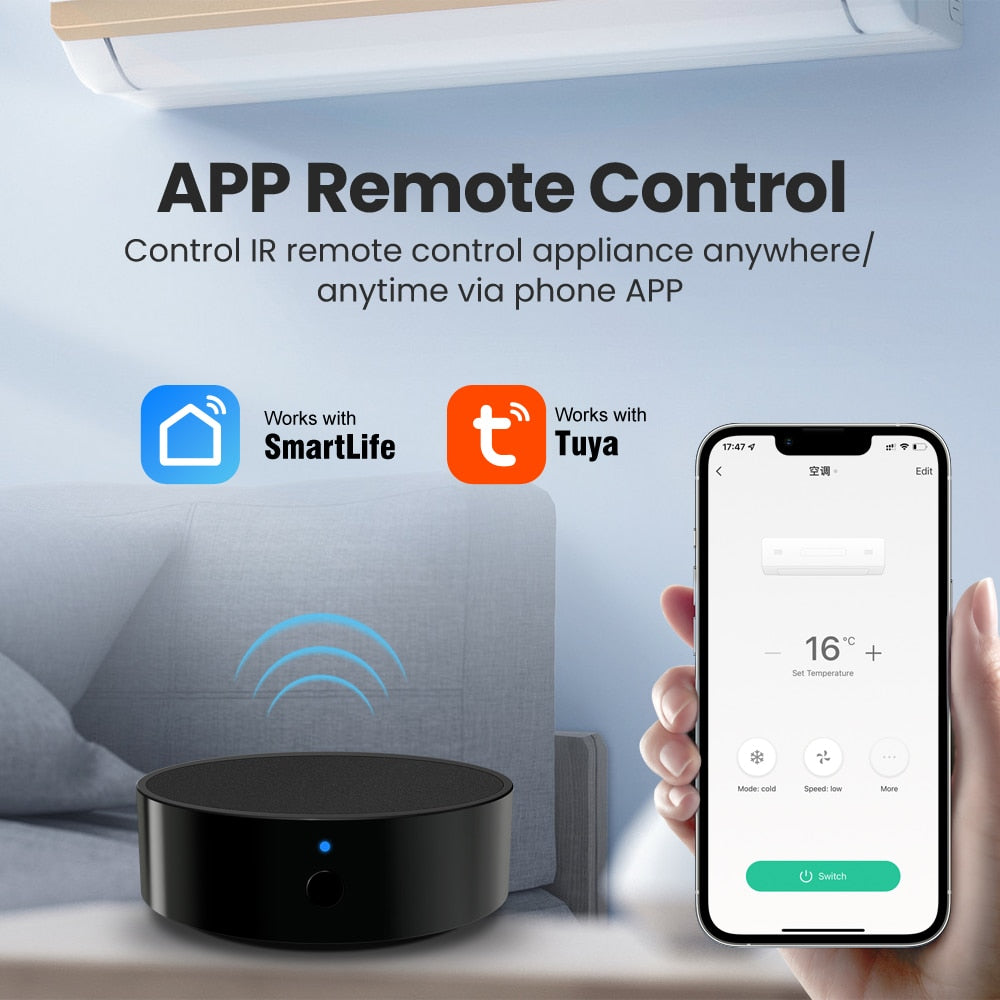 WiFi IR Remote for Air Conditioning Universal Infrared Remote works with Alexa and Google Home